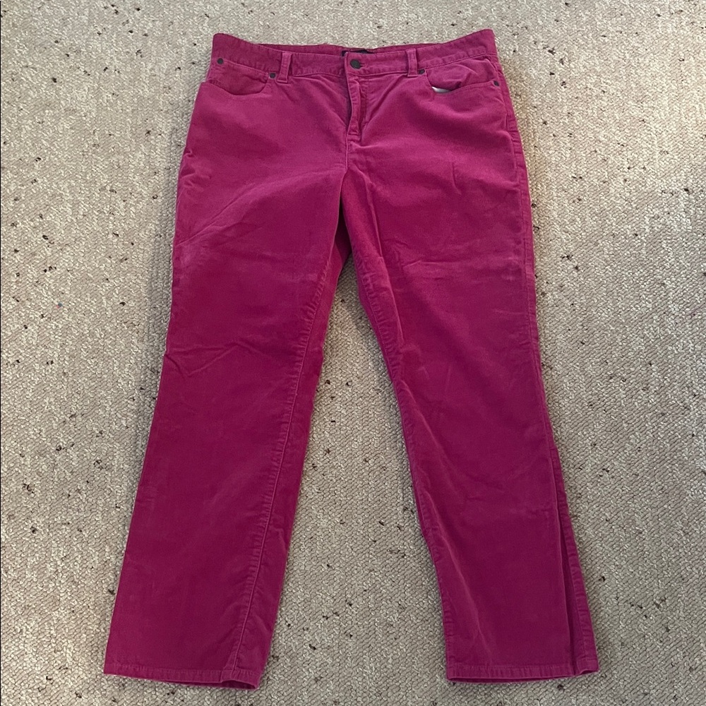 Talbots Fuchsia Corduroy Pants